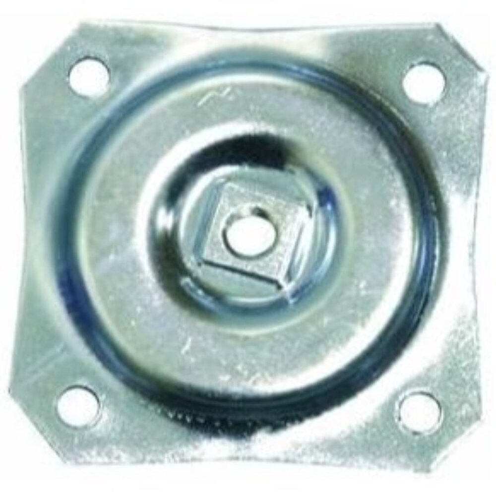 Waddell Furniture Leg Straight Top Plate - Steel Mounting Plate - Silver #2751